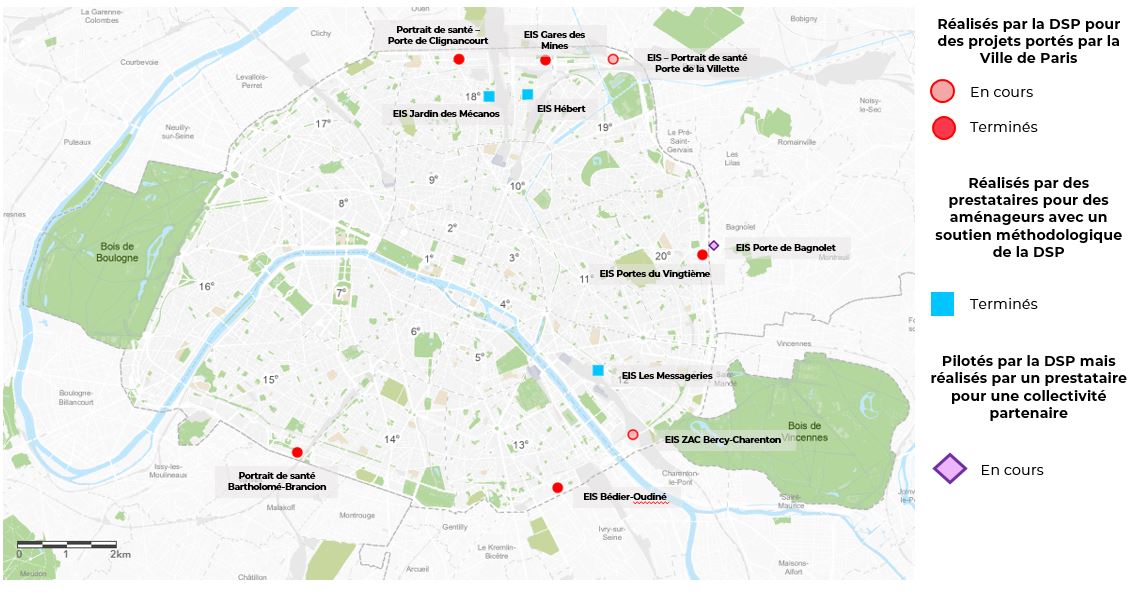 Evaluations d'impact sur la santé à Paris