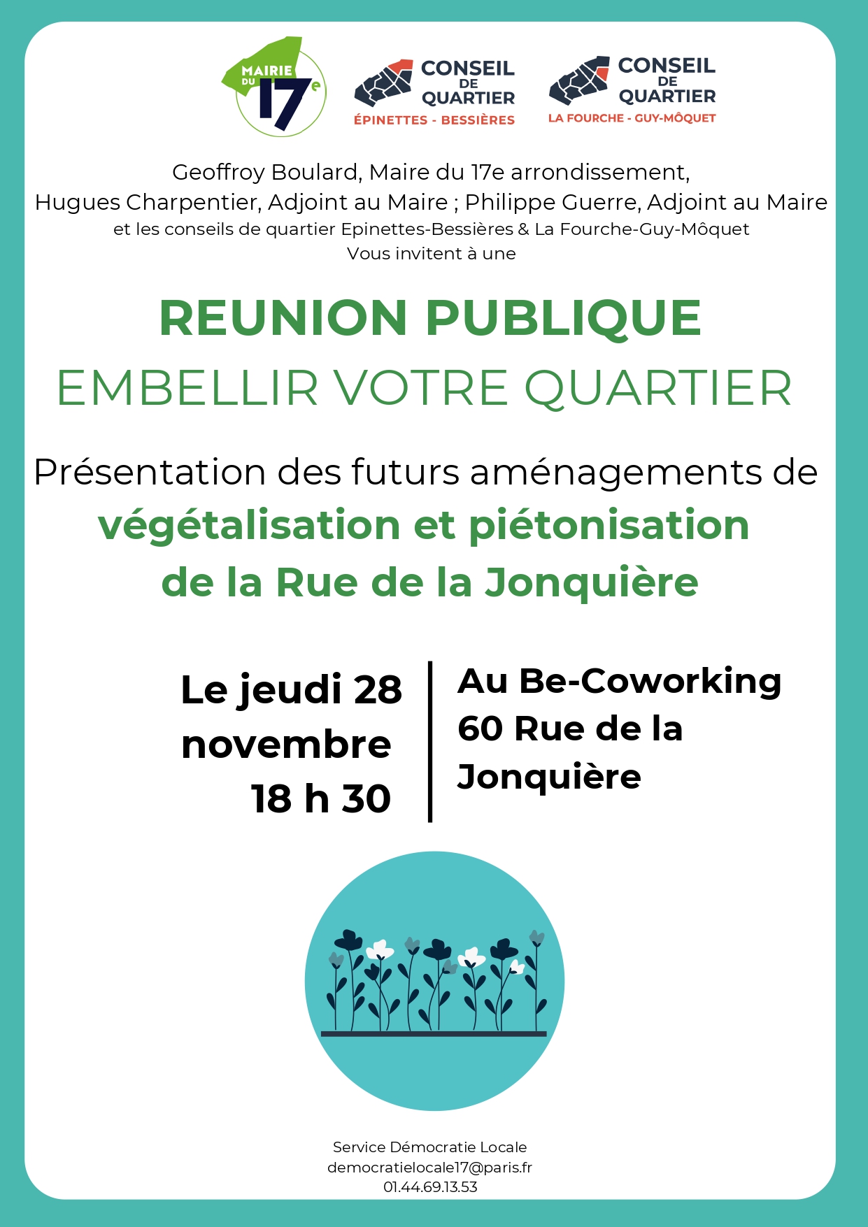 Affiche invitation Réunion Publique 