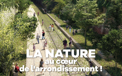 Promenade végétalisée sur la Petite Ceinture dans le 13e