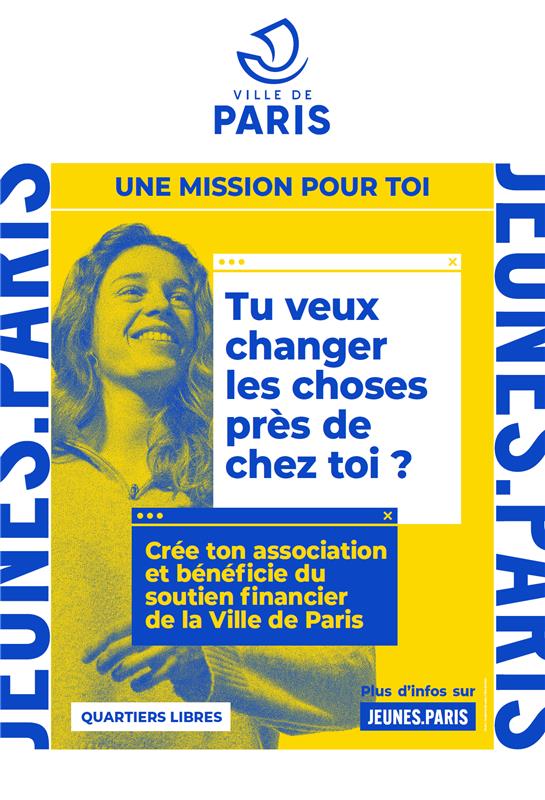 Affiche Quartiers Libres avec slogan 