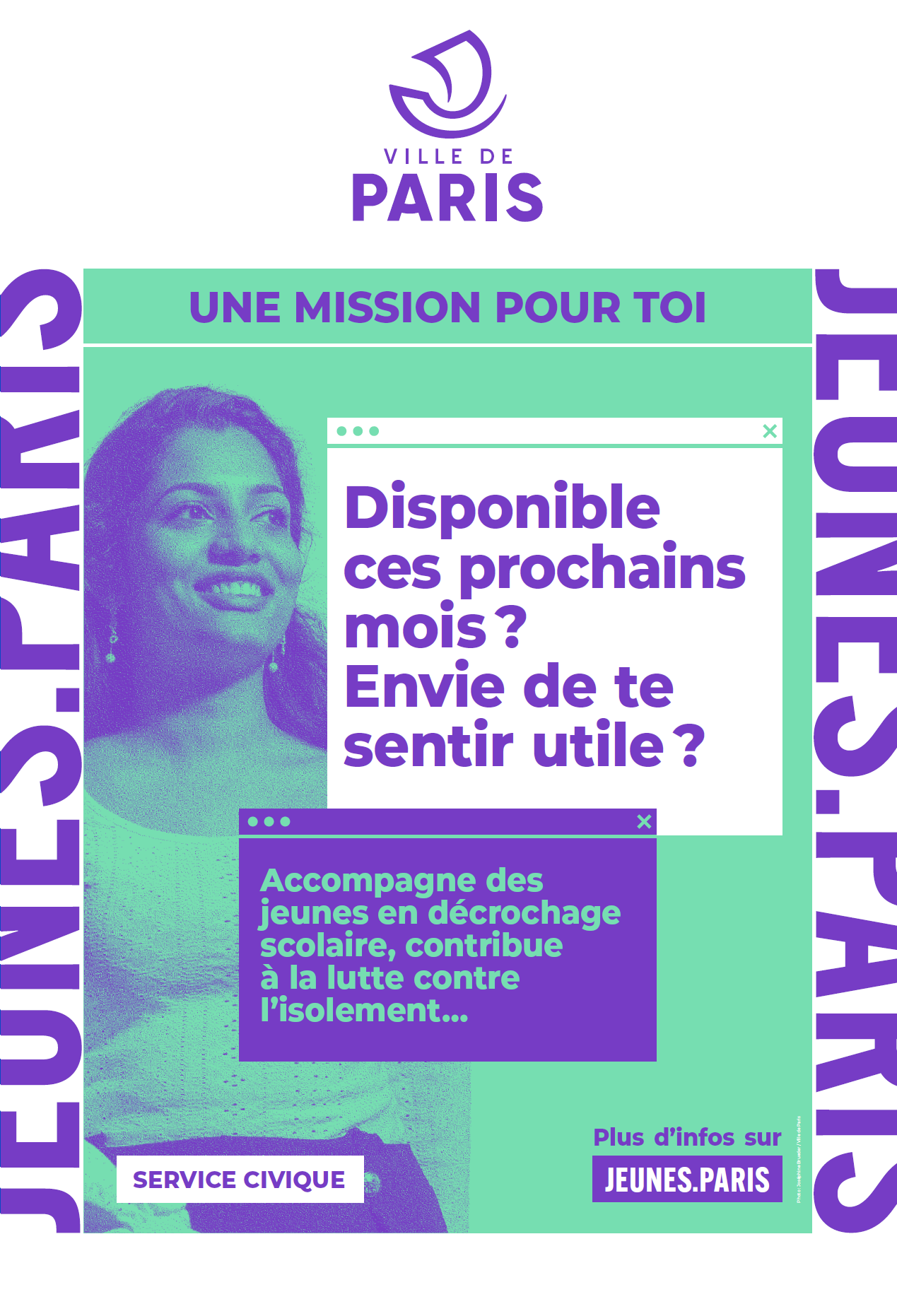 Affiche Service Civique avec slogan