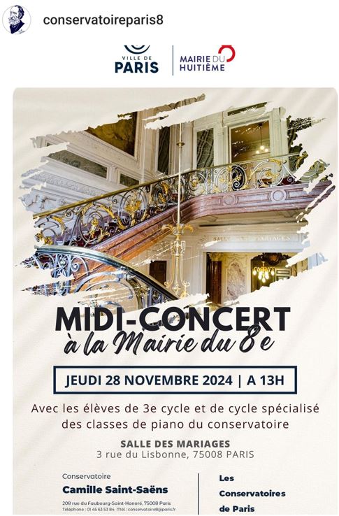 Programme musical conservatoire municipal