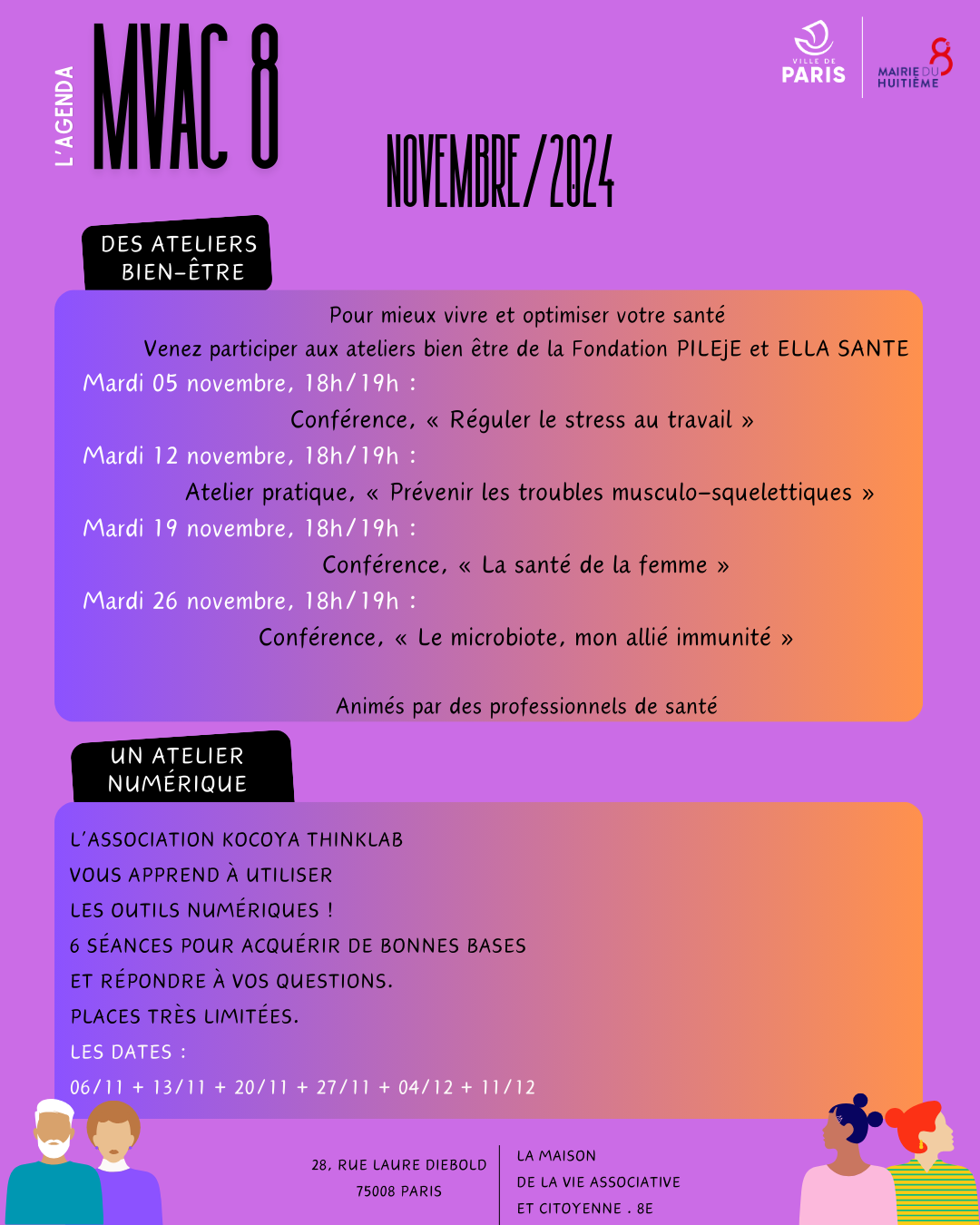 PROGRAMME NOVEMBRE MVAC8