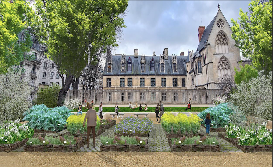 Vue d’architecte des travaux de végétalisation à venir au Jardin de Cluny