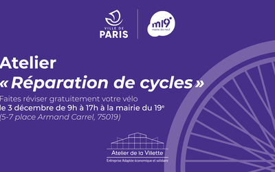 affiche atelier réparation de vélos