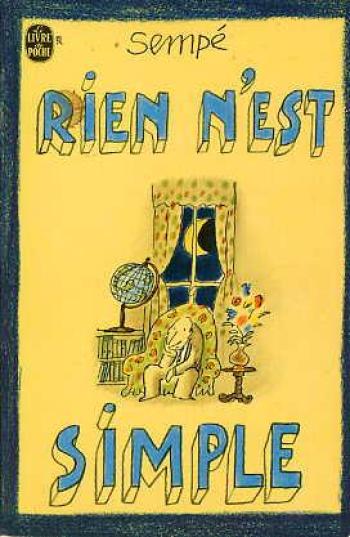couverture jaune avec un homme qui s'ennuie assis sur un fauteuil