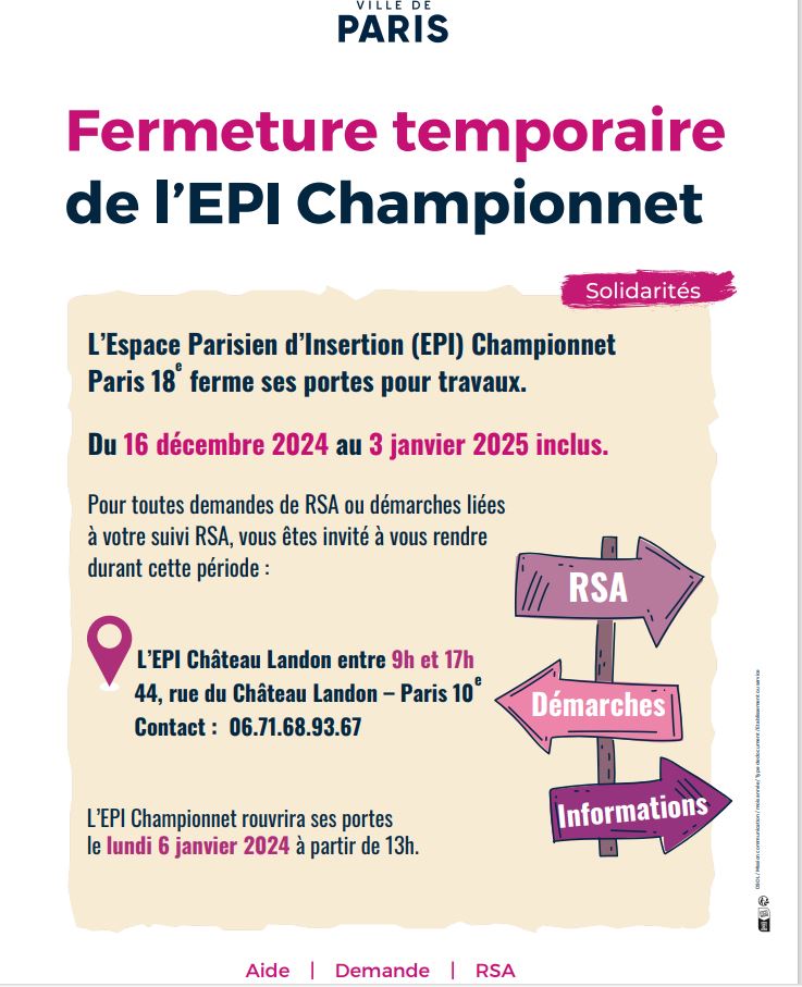 Affiche information espace solidarité