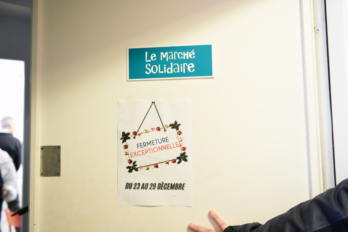 La porte d'entrée du Marché Solidaire.