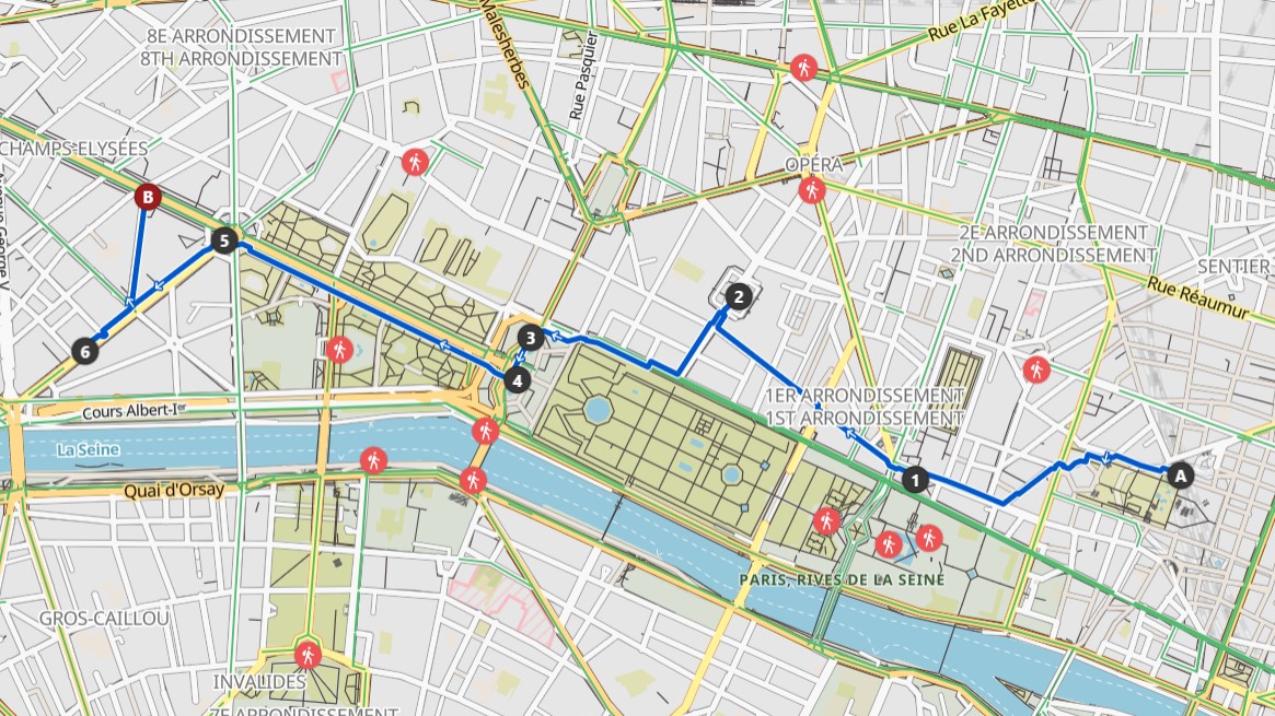 Carte représentant le circuit