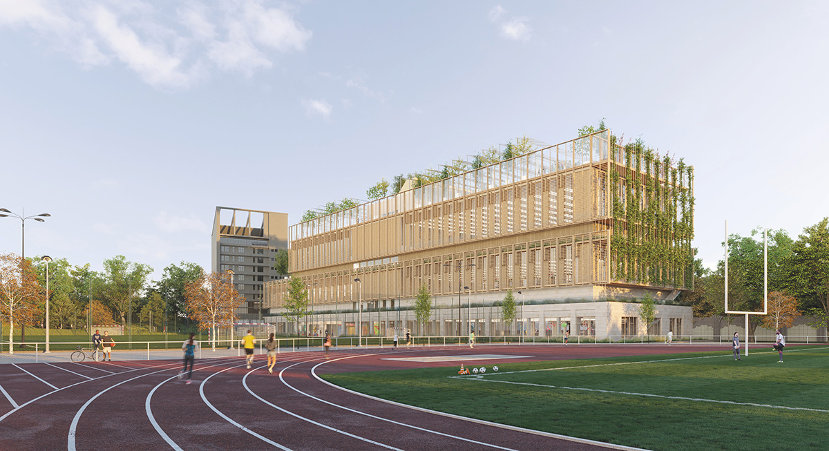 Image de la future cité des sports à Python Duvernois