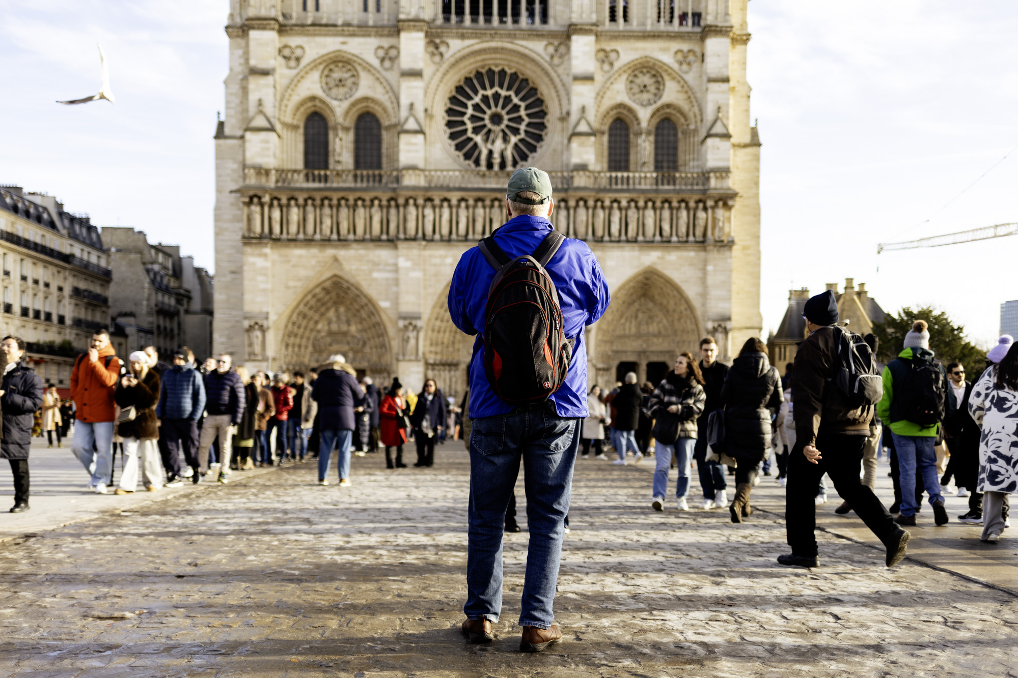 Parvis de Notre-Dame en décembre 2024.