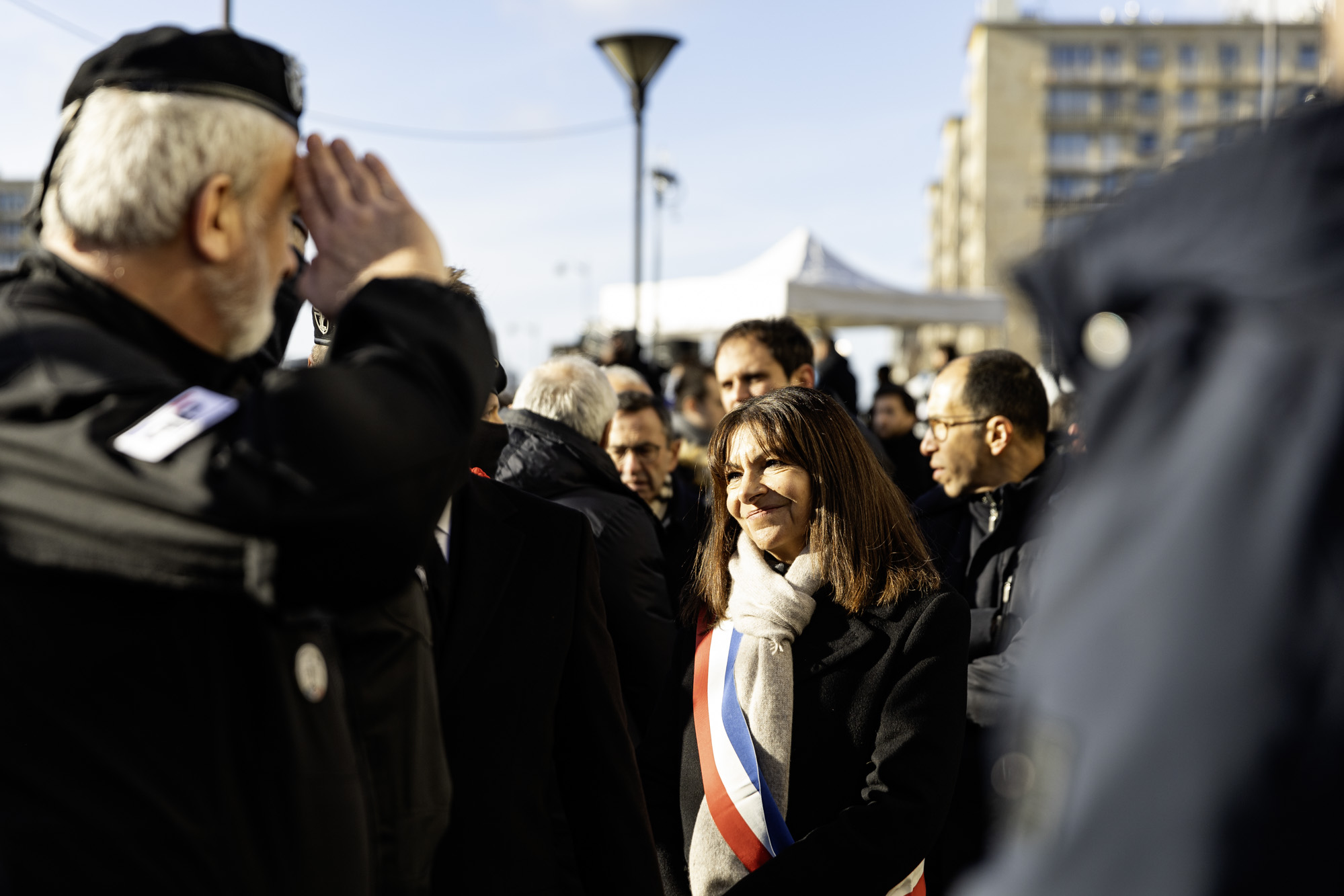 Anne Hidalgo lors des Commémorations Ville des attentats de janvier 2015 - Hyper Cacher