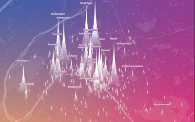 Carte APUR montrant les lieux les plus photographiés à Paris 