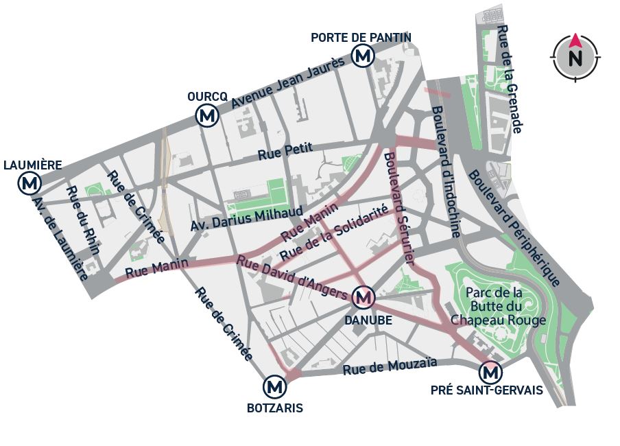 plan des travaux quartier Danube