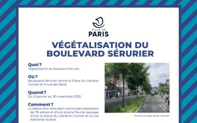 programme de végétalisation du boulevard Sérurier