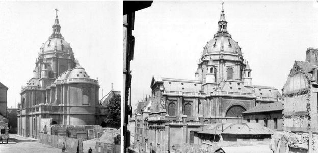 Photo datant de 1888 des travaux de la Sorbonne nouvelle prise par Jean-Eugène Durand (1845-1926)