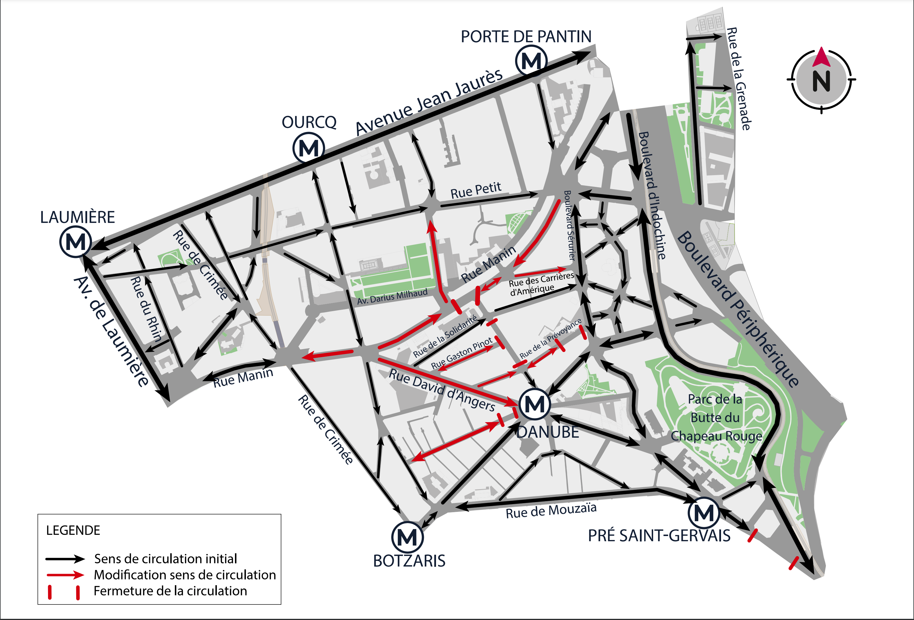 Plan de circulation avec légénde