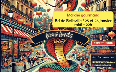 affiche du nouvel an lunaire marqué sous le signe du serpent