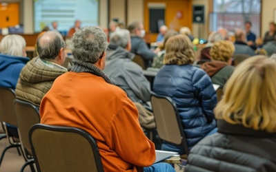 Réunion personnes dans une salle