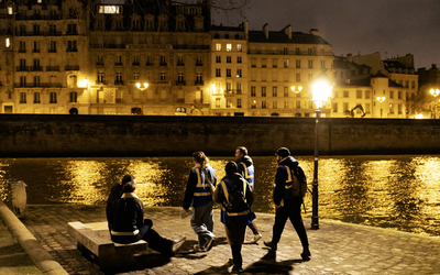 Groupe de bénévoles lors de la 8e édition de la Nuit de la Solidarité. 