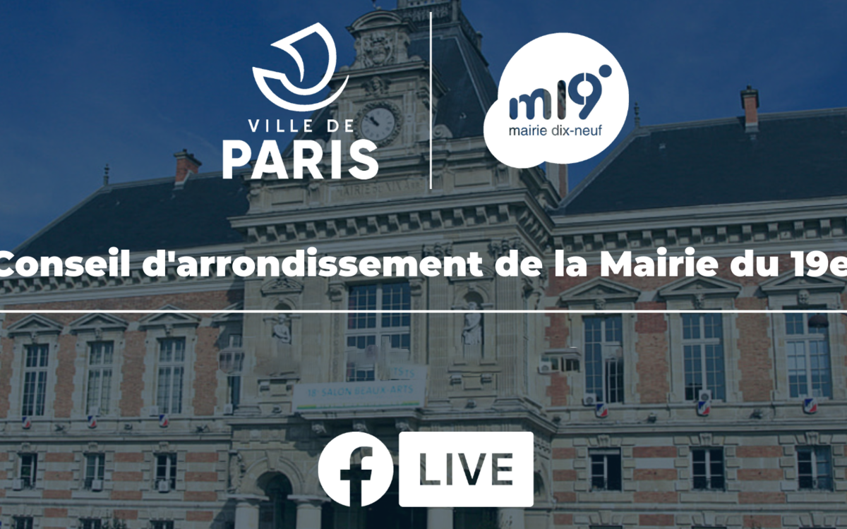 affiche pour les dire que les conseils d'arrondissement sont diffusés en live sur cette page