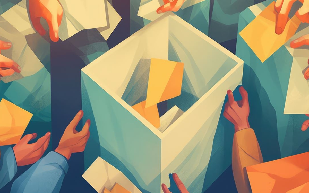 Image générée vote et mains