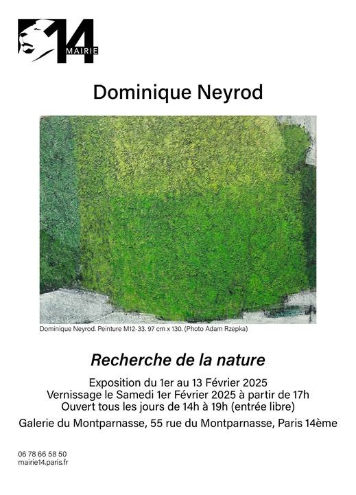 visuel de l'affiche de dominique neyrod pour l'exposition à la galerie du montparnasse