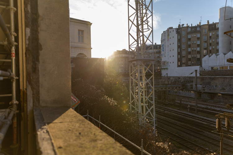 Vue de l'extérieur depuiss la verrière