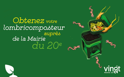 Affiche pour annoncer la distribution de lombricomposteur