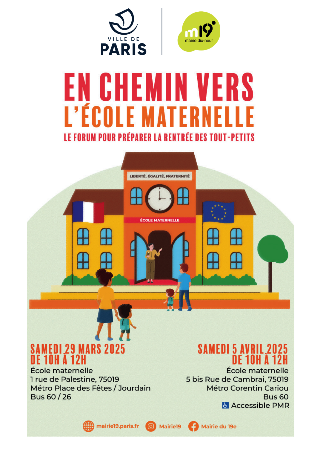 affiche en chemin vers l'école