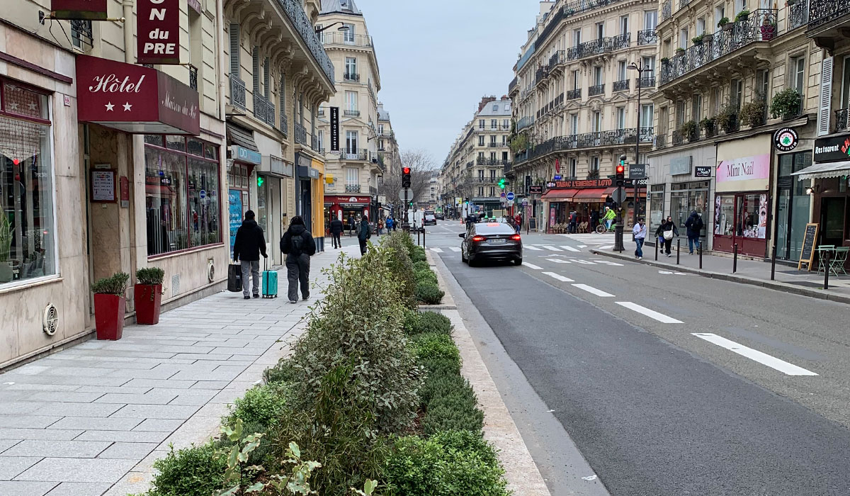 Une rue végétalisée