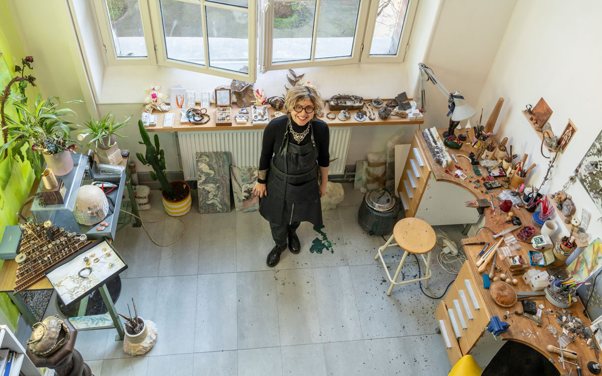 Vue d’en haut de l’atelier de Chloé 