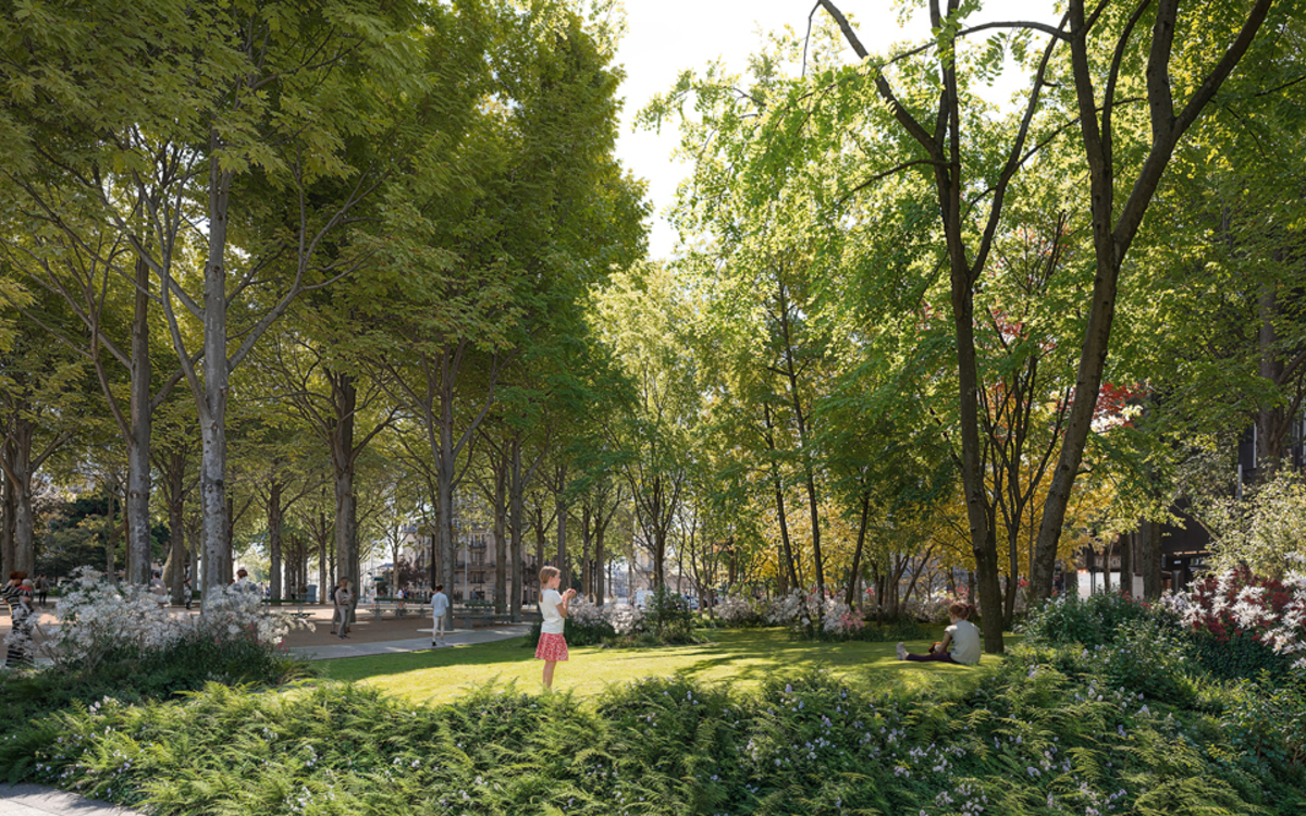 Image de synthèse de la place du Colonel Fabien.