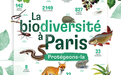 Affiche représentant la variété de la biodiversité à Paris