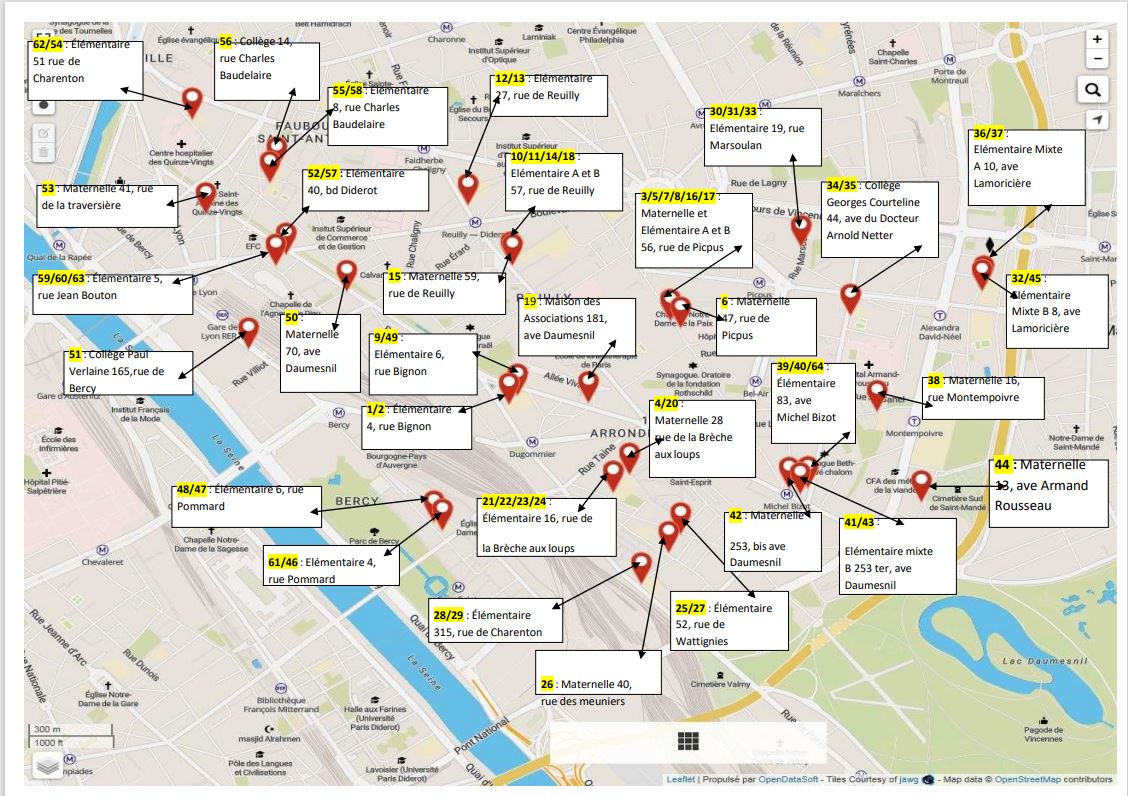 Bureaux de vote du 12ème