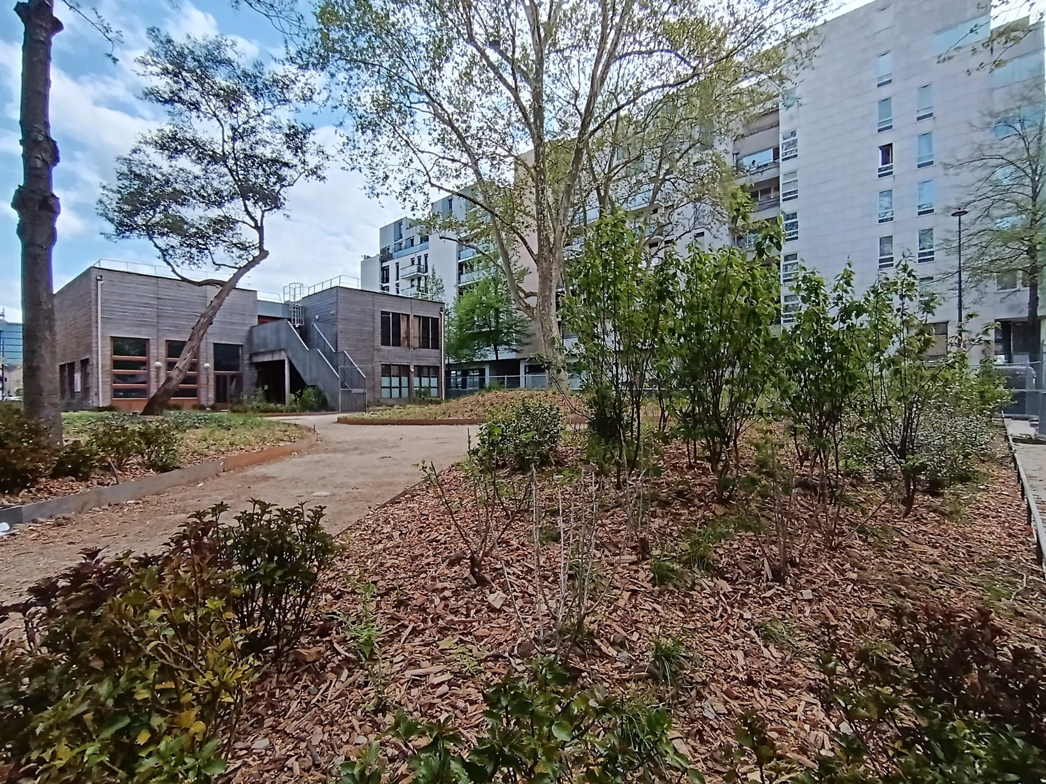 Une photo du chantier de réalisation du jardin Gabriel Lamé