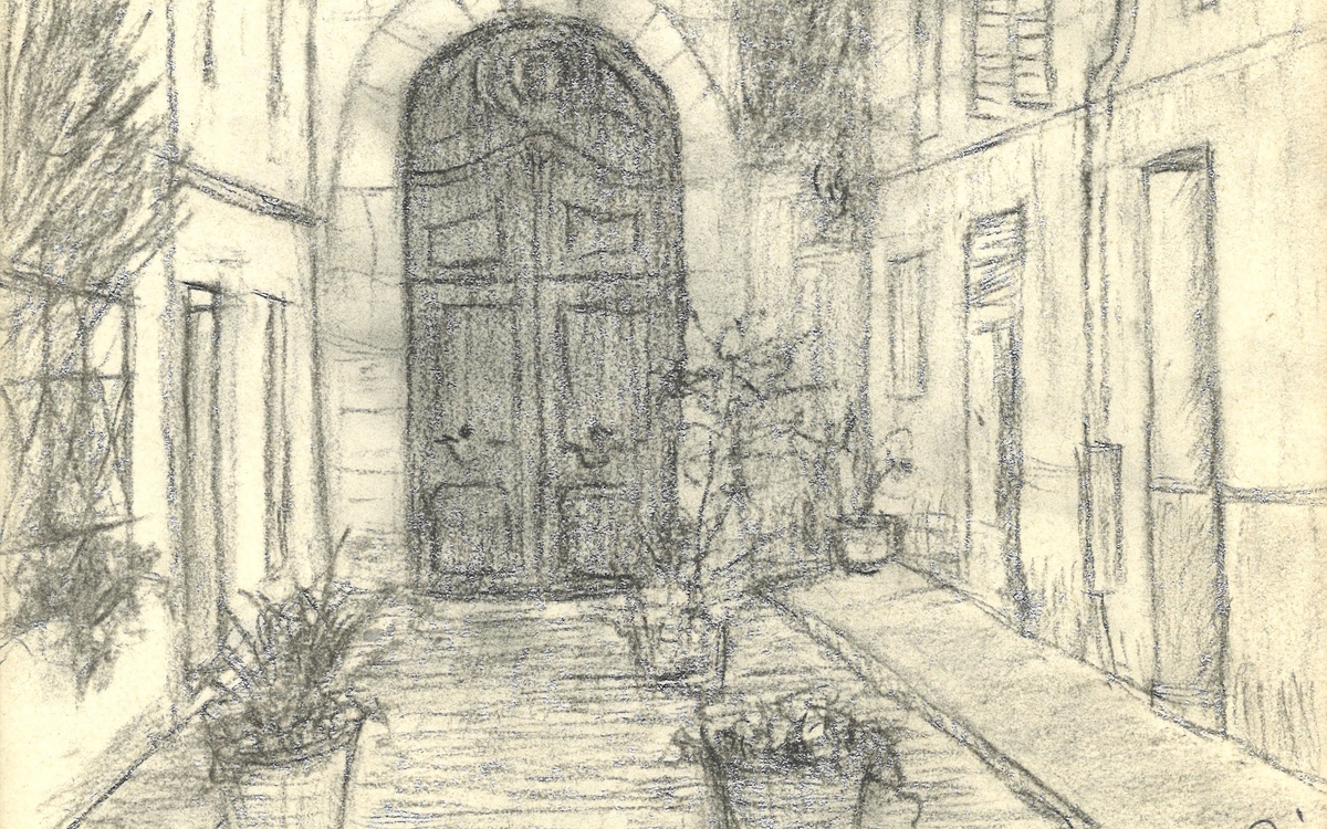 Il s'agit d'un dessin au fusain
