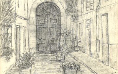 Il s'agit d'un dessin au fusain