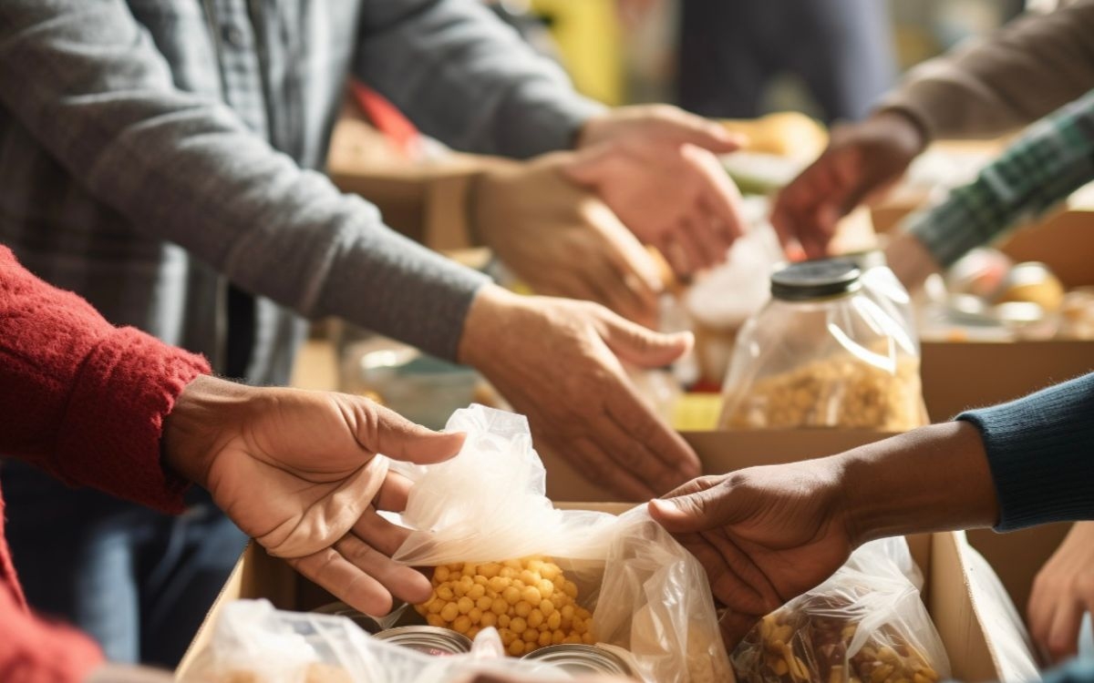 distribution de nourriture