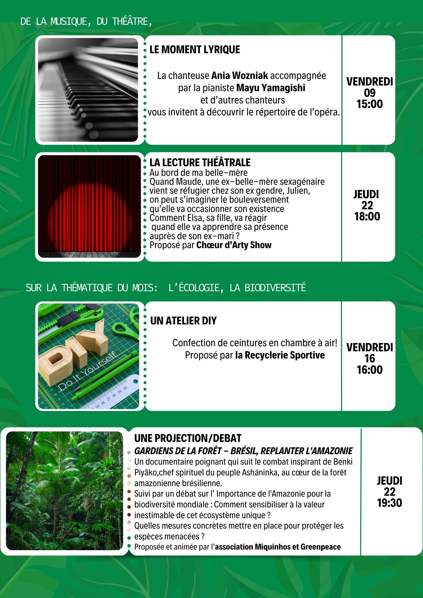 Programme Maison association Paris 8