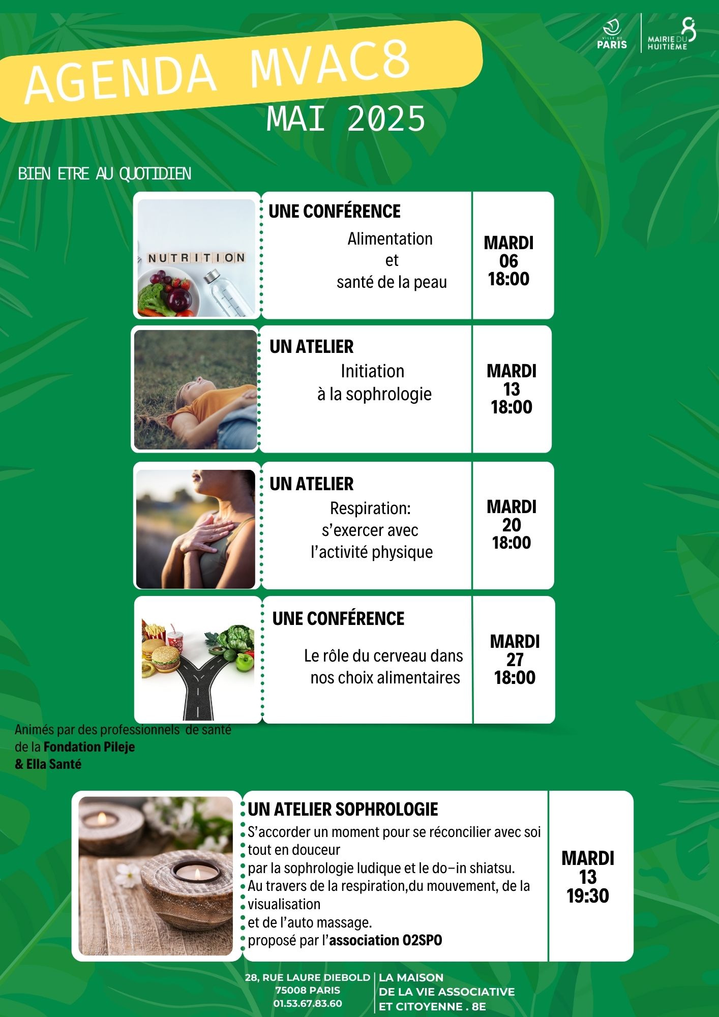 Programme Maison association Paris 8