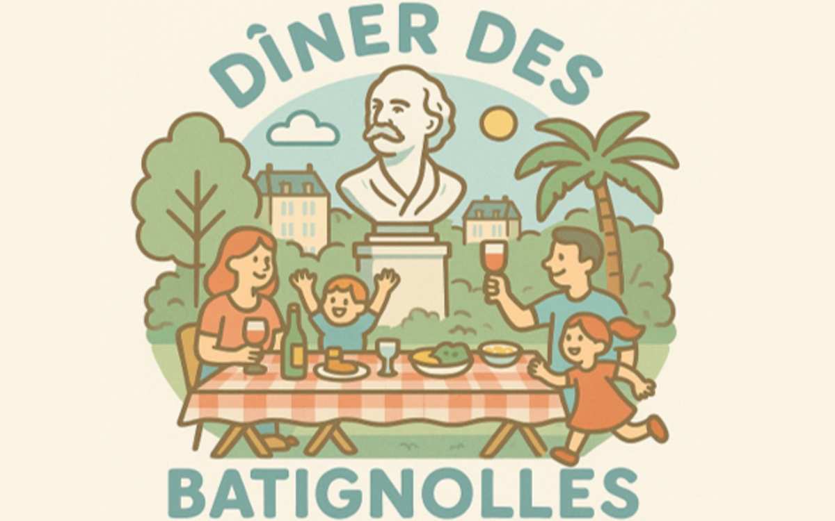Illustration vectorielle dîner des Batignolles