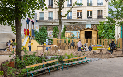 cour oasis enfants
