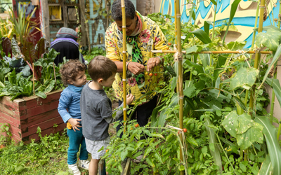 Enfants à la Fête des Jardins