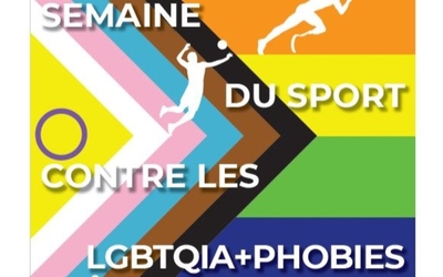 affiche d'annonce de la semaine de sport LGBTQ+
