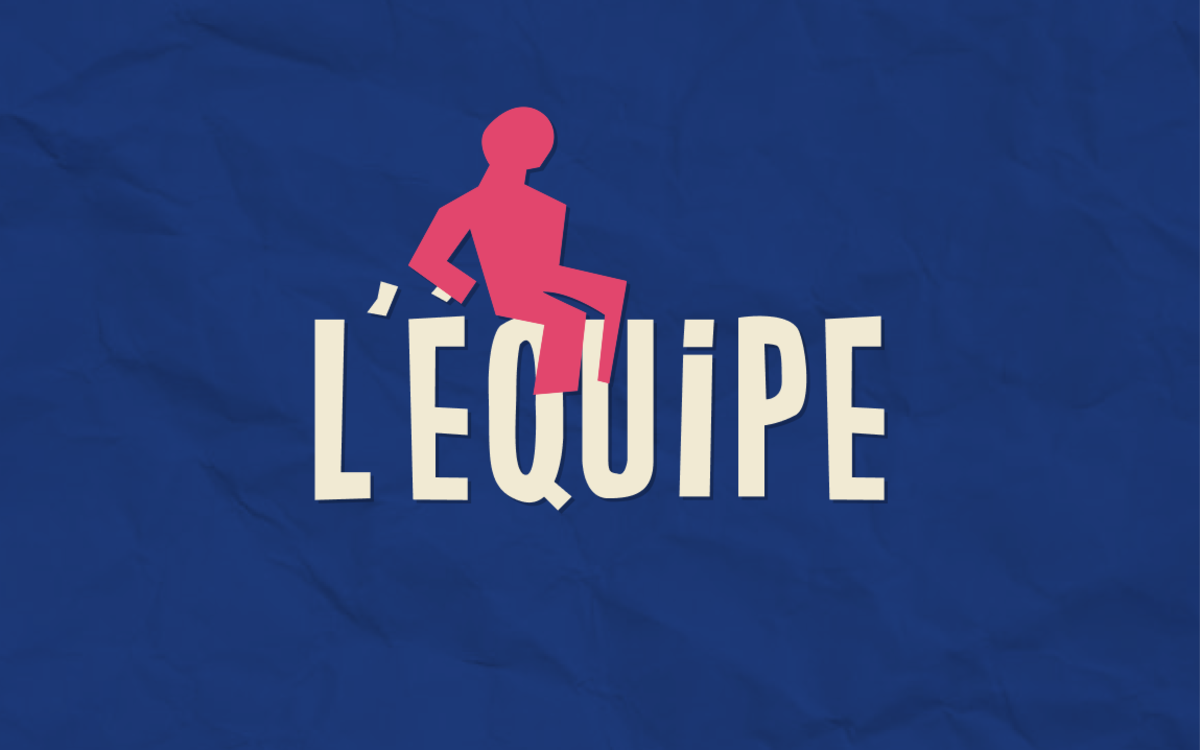 titre l'équipe sur fond bleu