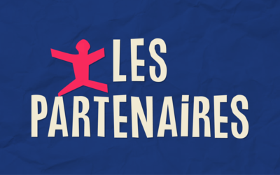Titre les partenaires sur fond bleu
