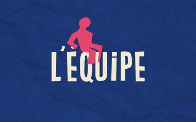titre l'équipe sur fond bleu