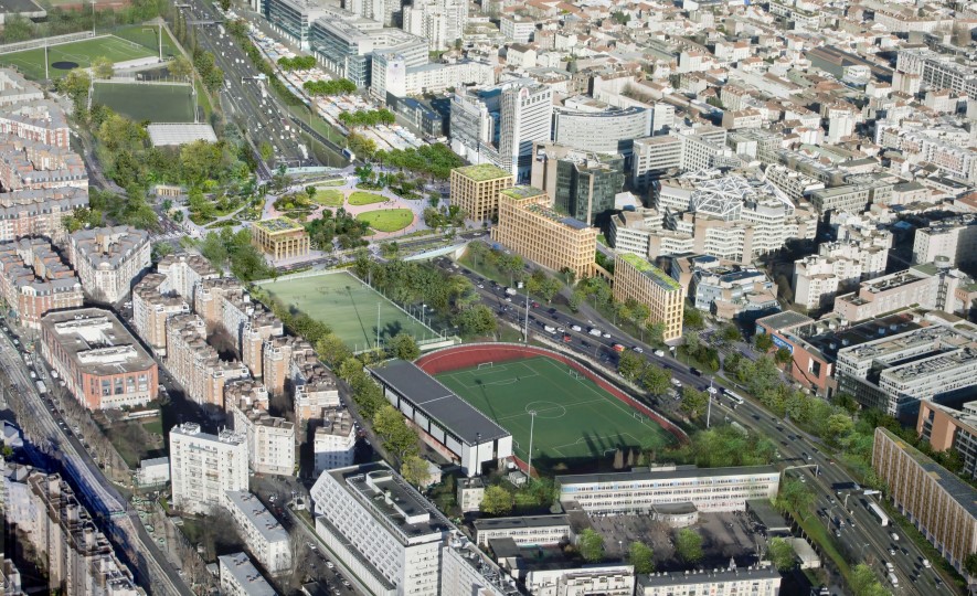 Vue aérienne de la Porte de Montreuil