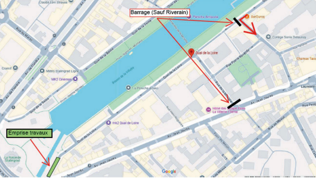 travaux quai de la loire plan